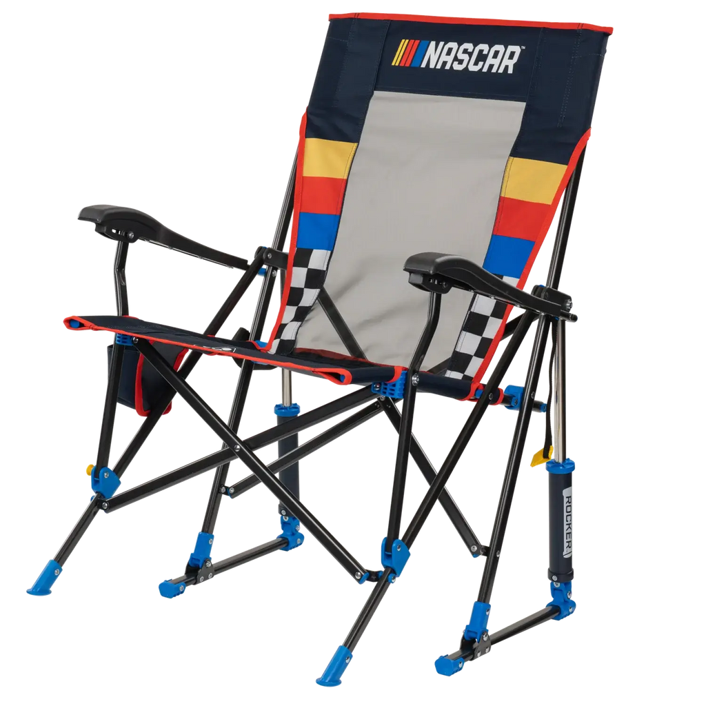Heavy-Duty Freestyle RoadTrip Rocker - NASCAR For Him - Choice 453 - Heavy-Duty Kickback Rocker with Beverage Holder Detail
