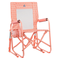 Patented Spring-Action Stowaway Rocker - Choice 794 - Patented Spring-Action Rocking Chair for Camping - Coral Mosaic