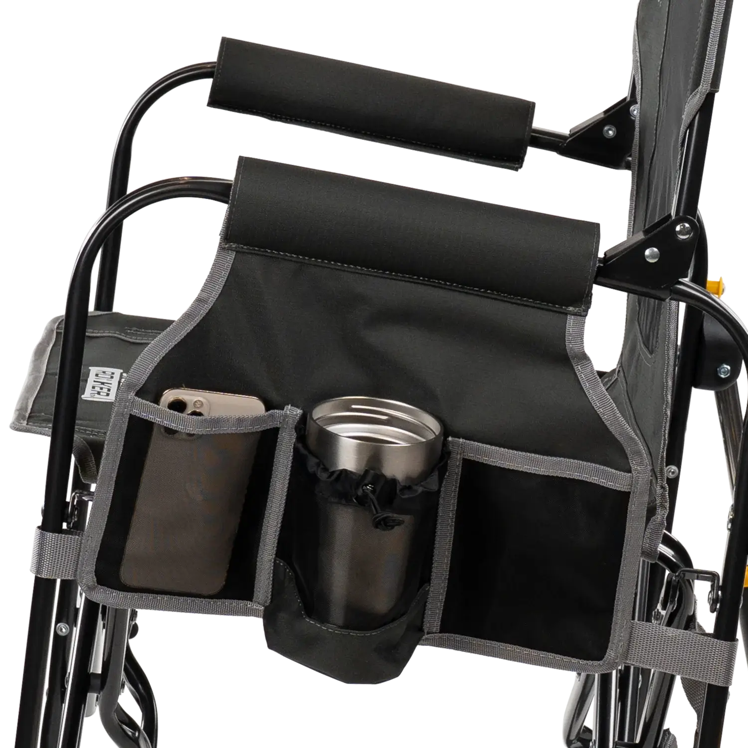 Patented Spring-Action Stowaway Rocker with Side Table - Choice 253 - Freestyle Rocker Portable Outdoor Folding Chair Detail
