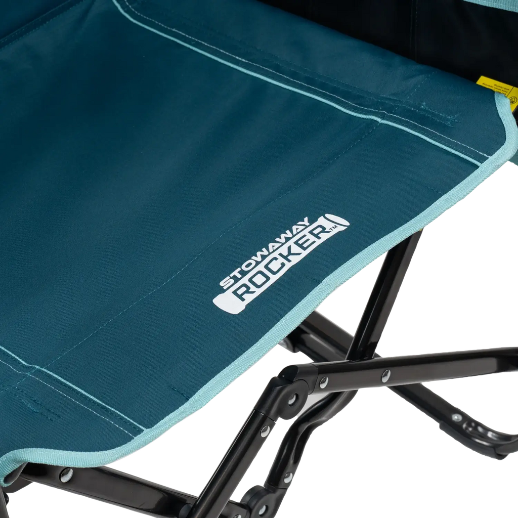 Patented Spring-Action Stowaway Rocker with Side Table - Choice 253 - Freestyle Rocker Portable Outdoor Folding Chair Detail