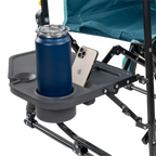 Patented Spring-Action Stowaway Rocker with Side Table - Choice 253 - Freestyle Rocker Portable Outdoor Folding Chair Detail