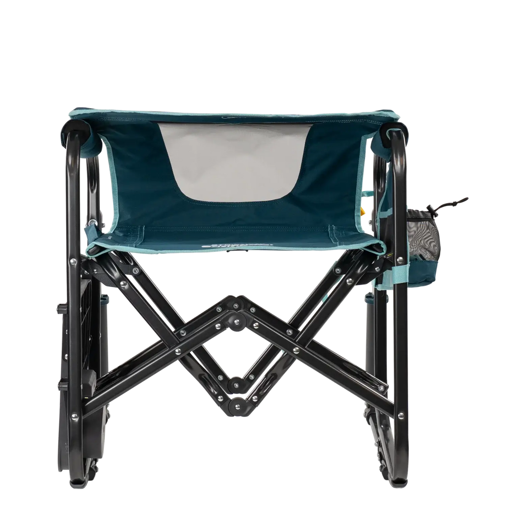 Patented Spring-Action Stowaway Rocker with Side Table - Choice 253 - Freestyle Rocker Portable Outdoor Folding Chair Detail