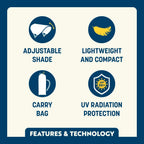 Portable Canopy SunShade Accessory - USA Anniversary Deluxe - Choice 917 - Portable Beach Canopy with Adjustable Shade Angle Detail