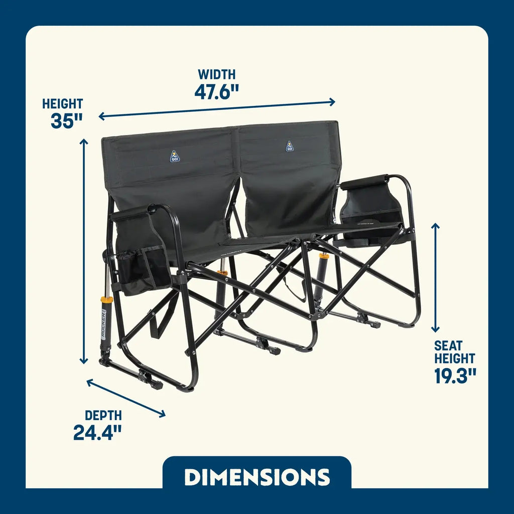 Smooth Motion Tandem Rocker - Choice 227 - Heavy-Duty Kickback Rocker with Beverage Holder Detail