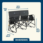 Smooth Motion Tandem Rocker - Choice 227 - Heavy-Duty Kickback Rocker with Beverage Holder Detail
